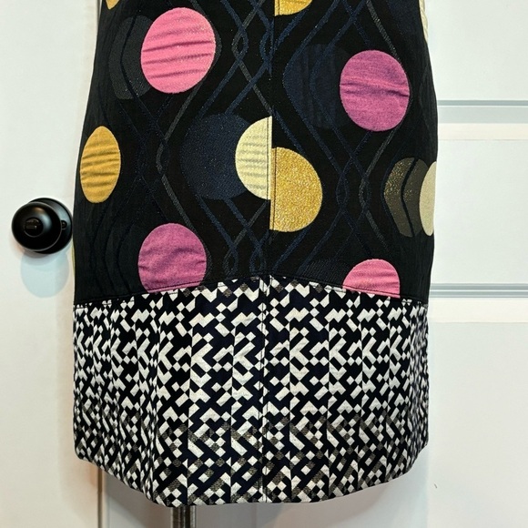 Anthro Maeve Lace Polka Dot Mixed Print Sleeveless Shift Dress XS - Picture 3 of 11